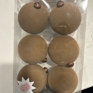 Brown velvet ornaments